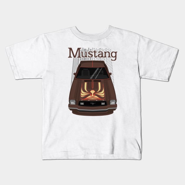 Mustang King Cobra 1978 - Brown Kids T-Shirt by V8social